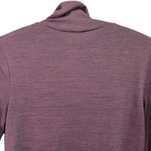 Banana Republic Womens Small LuxeSpun Burgundy Long Sleeve Cowl Neck Top - Picture 5 of 7